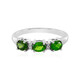 Russian Diopside Silver Ring