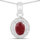 Ruby Silver Necklace