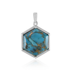 Mojave Blue Copper Turquoise Silver Pendant (Faszination Türkis)