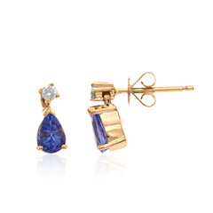 10K AAA Tanzanite Gold Earrings