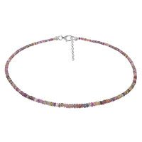 Fancy Tourmaline Silver Necklace