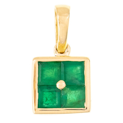 9K Brazilian Emerald Gold Pendant