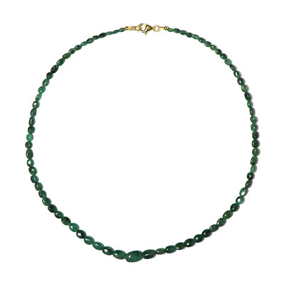 Zambian Emerald Silver Necklace (Riya)