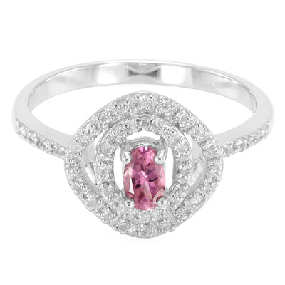 Nigerian Pink Tourmaline Silver Ring