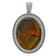 Ammolite Silver Pendant