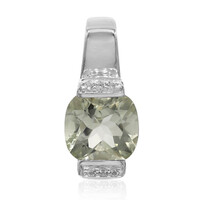 Green Amethyst Silver Pendant