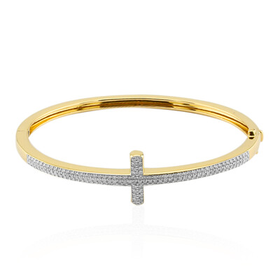 14K SI1 (G) Diamond Gold Bangle (Annette)