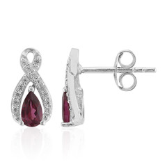 Rhodolite Silver Earrings