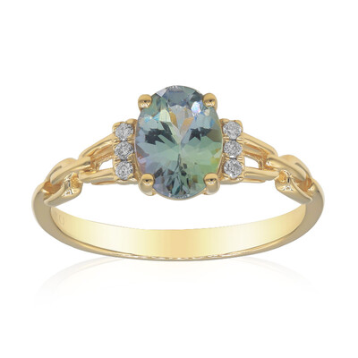 14K Unheated Tanzanite Gold Ring (CIRARI)