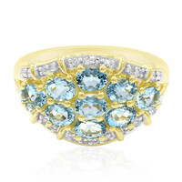 9K Santa Maria Africana Aquamarine Gold Ring