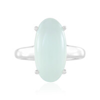 Aqua Chalcedony Silver Ring