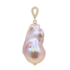 9K Purple Freshwater Pearl Gold Pendant