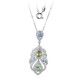 Green Amethyst Silver Necklace