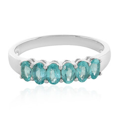 Blue Apatite Silver Ring