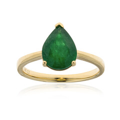 18K AAA Zambian Emerald Gold Ring (CIRARI)