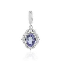 Unheated Tanzanite Silver Pendant