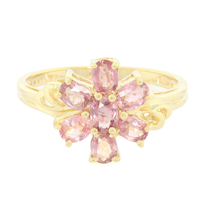 18K Unheated Padparadscha Sapphire Gold Ring (AMAYANI)