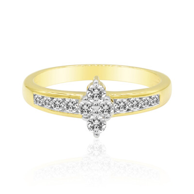 18K IF (D) Diamond Gold Ring (Annette)