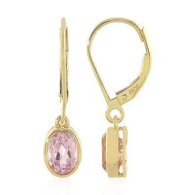 9K Kunzite Gold Earrings (La Revelle)