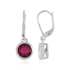 Bemainty Ruby Silver Earrings