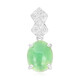 Imperial Chrysoprase Silver Pendant