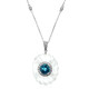 14K White Quartz Gold Necklace