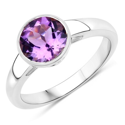 Amethyst Silver Ring