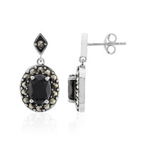 Black Onyx Silver Earrings