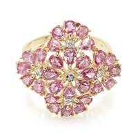 18K Unheated Padparadscha Sapphire Gold Ring (AMAYANI)