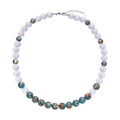 Multi Gem Silver Necklace