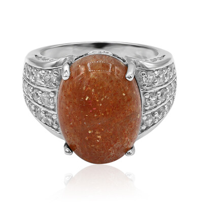 Sunstone Silver Ring