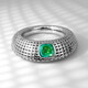 Colombian Emerald Silver Ring (SAELOCANA)