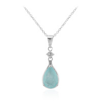 Blue Pastel Quartz Silver Necklace