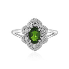 Russian Diopside Silver Ring