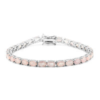 Rose Quartz Silver Bracelet