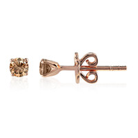 9K VS1 Argyle Rose De France Diamond Gold Earrings