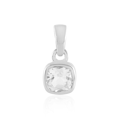 White Topaz Silver Pendant