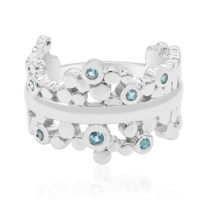 London Blue Topaz Silver Ring (MONOSONO COLLECTION)