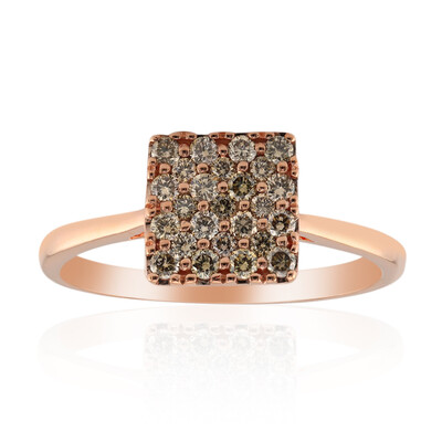 9K SI1 Argyle Rose De France Diamond Gold Ring (Annette)