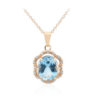 Sky Blue Topaz Silver Necklace