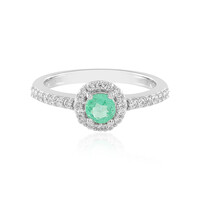 Colombian Emerald Silver Ring