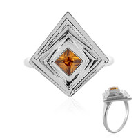 Brown Zircon Silver Ring