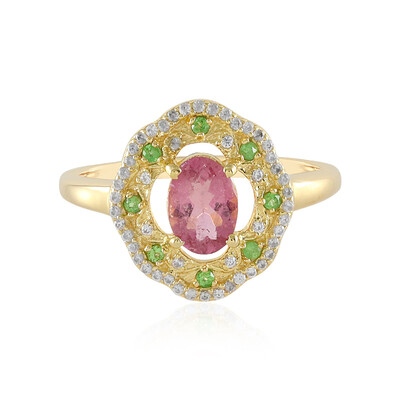 Nigerian Pink Tourmaline Silver Ring