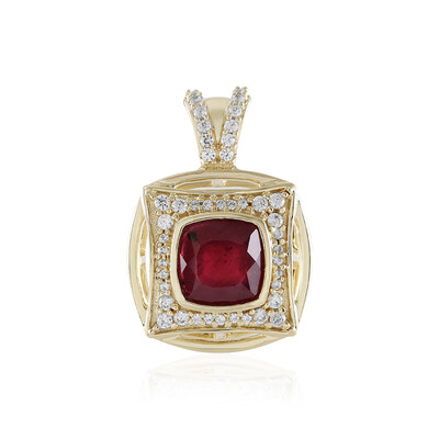 9K Madagascar Ruby Gold Pendant