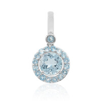 Sky Blue Topaz Silver Pendant