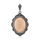 Peach Moonstone Silver Pendant (Annette classic)