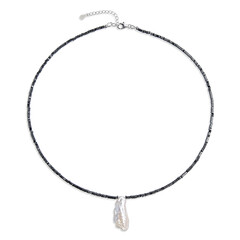 White Freshwater Pearl Silver Necklace