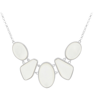 Mother of Pearl Silver Necklace