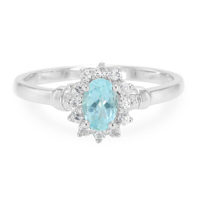 Blue Apatite Silver Ring