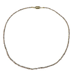 Champagne Diamond Silver Necklace (Adela Silber)